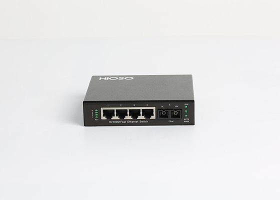 4 aprovação do CCC do interruptor de 10/100M TP 1 100M FX Port Optical Ethernet