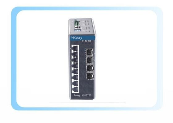 4 1000M SFP 8 portos do interruptor 12 de 10/100/1000M Ports Ethernet Rail