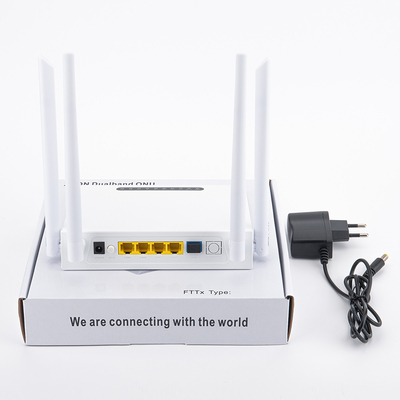 Caixa de plástico HiOSO Dual Band ONU 4GE WIFI XPON ONU para solução FTTH FTTO