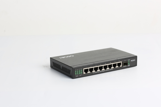 Portos da rede 8 do interruptor dos ethernet do ponto de entrada com 1 gigabit DC48V portuário combinado